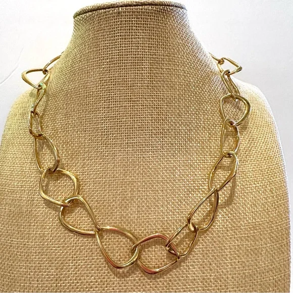 New Premier Designs Necklace Chunky Gold linking chain, shiny - Picture 3 of 8